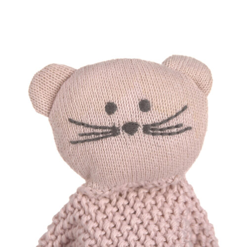 Knitted baby comforter mouse