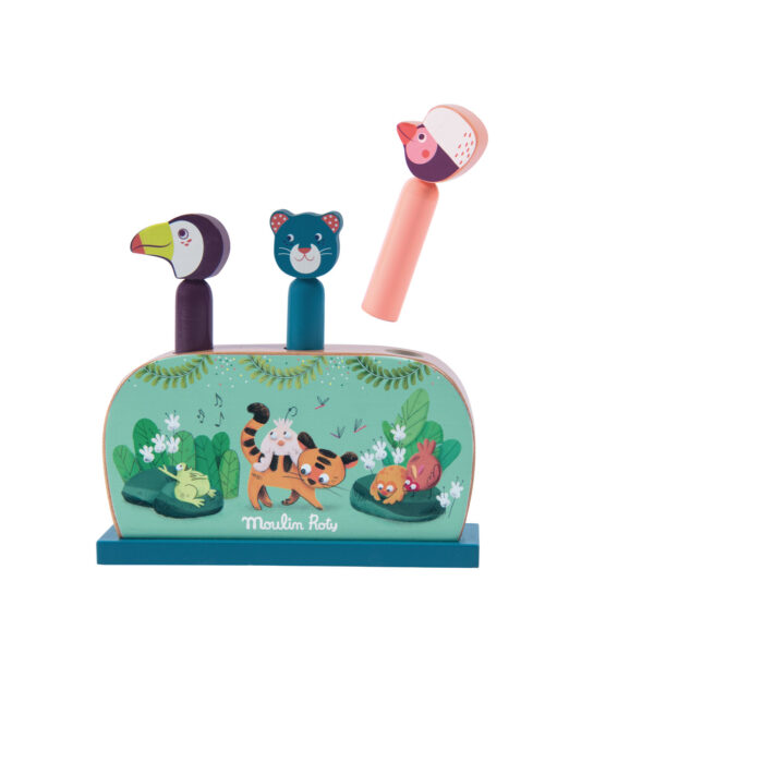 Wooden Pop-up Toy with Jungle Animals