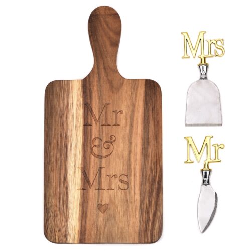 wedding gift paddle board and cheese knives
