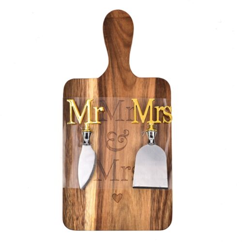 wedding gift paddle board and cheese knives