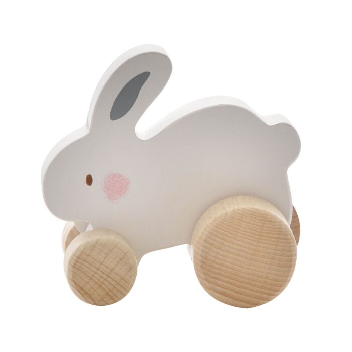 wooden push toy rabbit